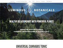 Tablet Screenshot of luminousbotanicals.com